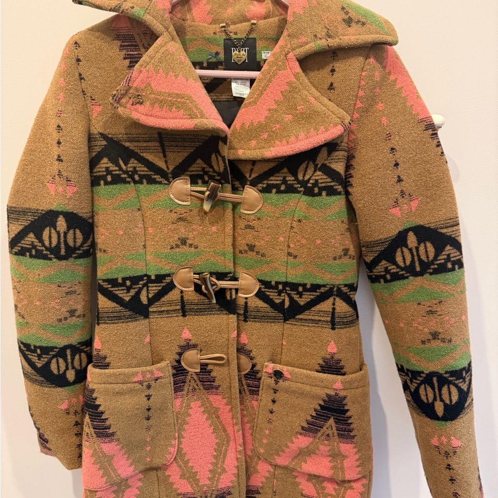 Aztec Patterned Coat - image 4